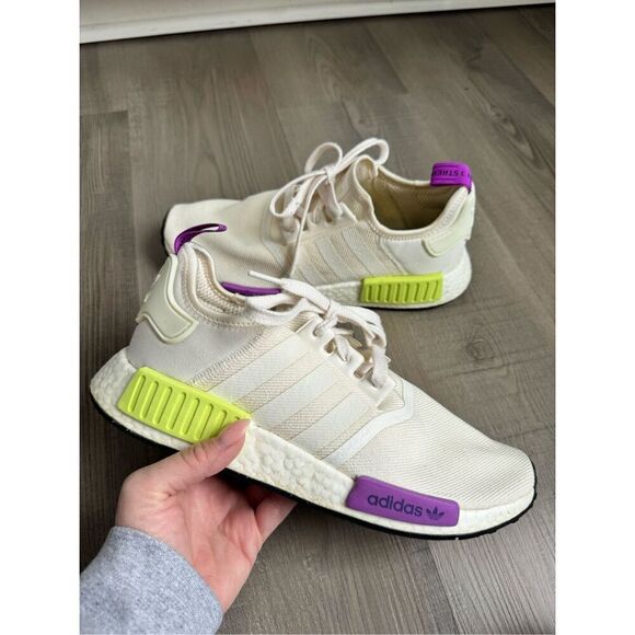 Adidas NMD R1 Boost Men’s Running Shoe Sneaker Size 9 Semi Solar White D96626 - Picture 1 of 10